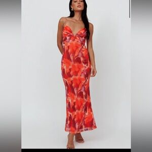 Orange maxi dress